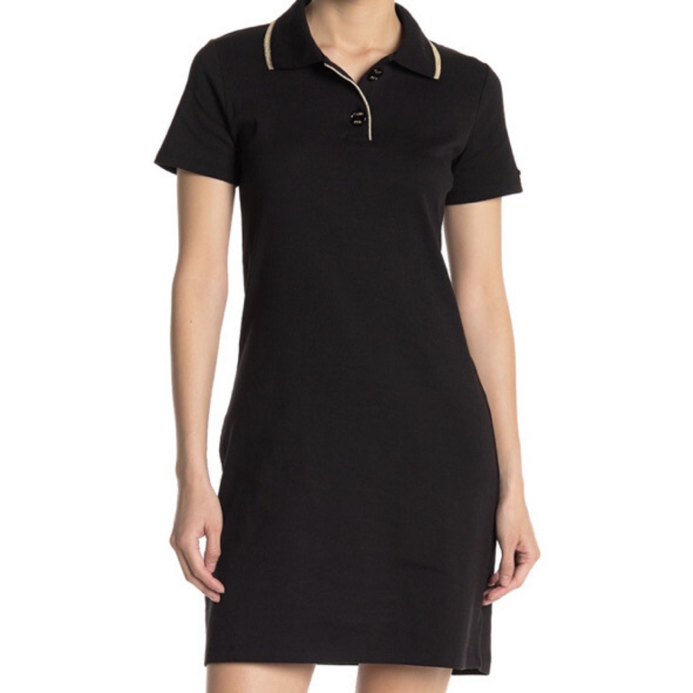 Calvin Klein | Black Polo Dress w/ Gold Accents NOWT | Size XL